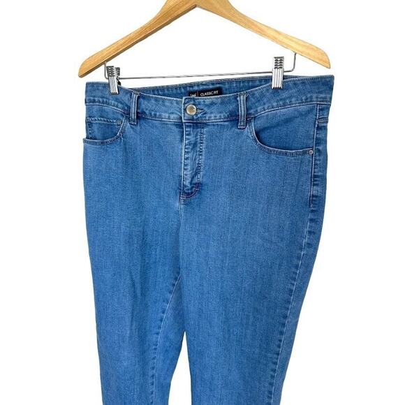 Lees Classic Fit Straight Leg Womens Denim Jeans Size 16 Blue Stretch - Picture 3 of 6